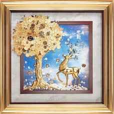 金箔畫-黃金畫純金-一路發財60x60cm 金箔畫-黃金畫純金-一路發財60x60cm