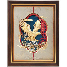 純金 金箔畫【大展鴻圖 老鷹】(26x33cm) 純金 金箔畫【大展鴻圖 老鷹】(26x33cm)