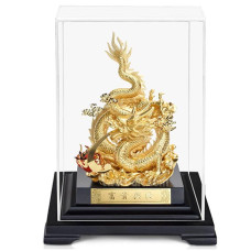 純金箔雕塑小櫥窗-祥龍獻瑞 純金箔雕塑小櫥窗-祥龍獻瑞