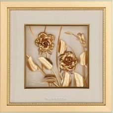 金箔畫-黃金畫-純金(玫瑰)28x28cm  