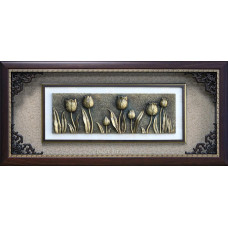 LA0010浮雕版畫-鬱金香91.7x42.5CM