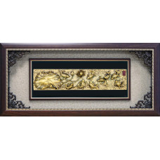 LA0031浮雕版畫-九如圖91.7x42.5CM