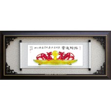 琉璃壁飾-招財進寶(貔貅)53x119CM