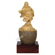 原石雕塑-納福財神