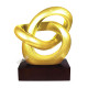 金箔雕塑-抽象-扭轉乾坤-環環相扣 
