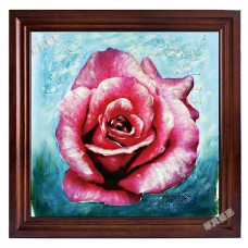 玻璃畫鑰匙盒-玫瑰